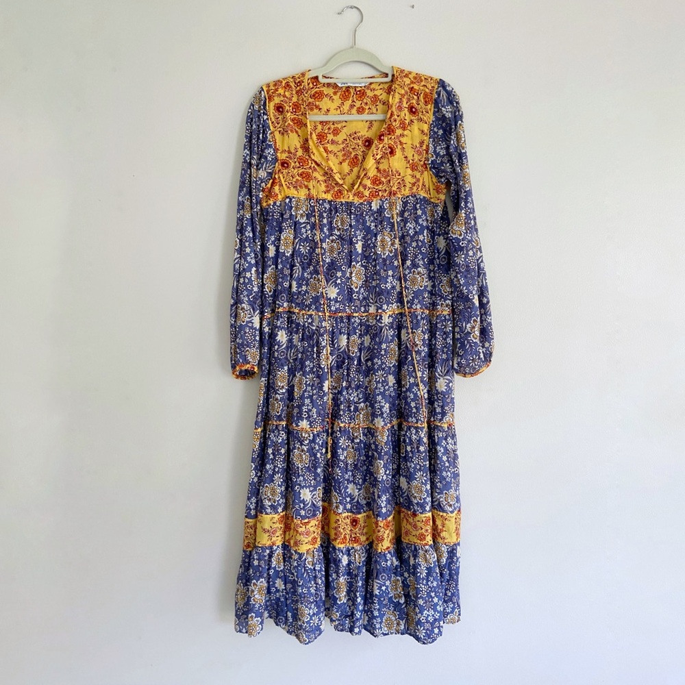 Bohemian Folk motives Cotton Dress